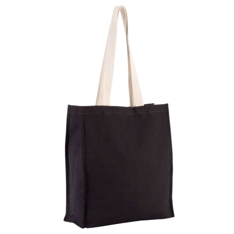 ki0251-black-a1 Kimood TOTE BAG WITH GUSSET - Μαύρο