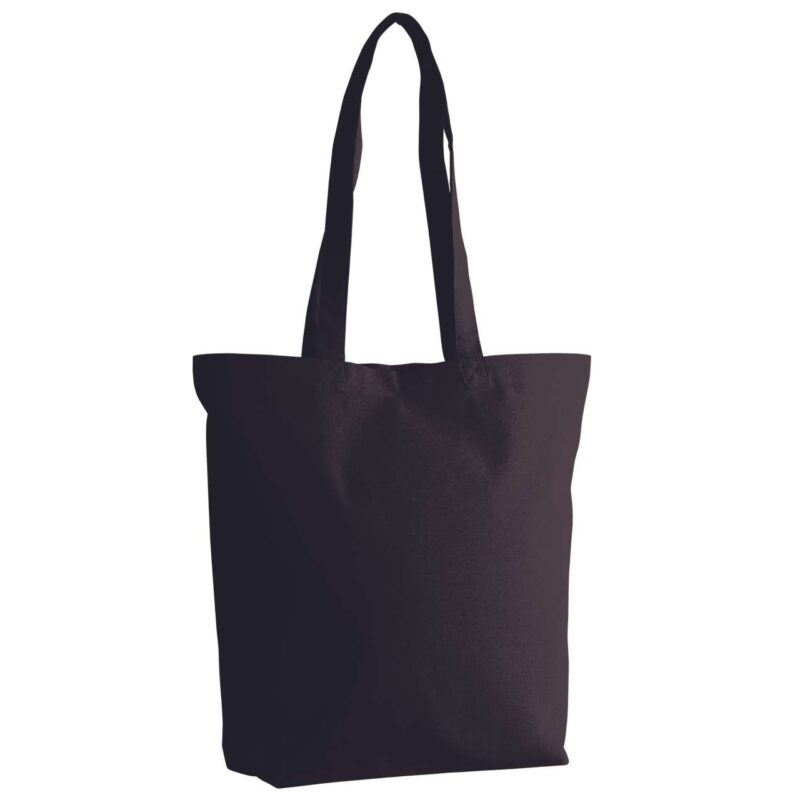 ki0252-black-a2 Kimood ORGANIC COTTON TOTE BAG - Μαύρο