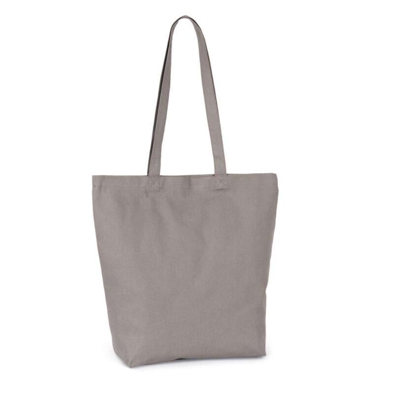 ki0252-metal_grey-a1 Kimood ORGANIC COTTON TOTE BAG - Metal Grey