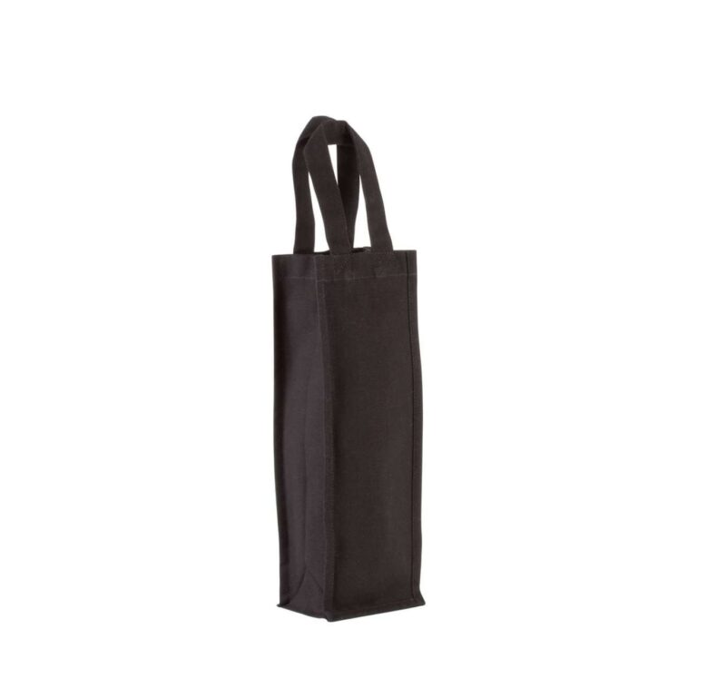 Kimood COTTON CANVAS BOTTLE BAG - Μαύρο