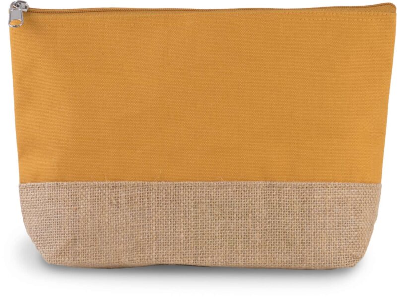 Kimood CANVAS & JUTE POUCH - Cumin Yellow/Natural