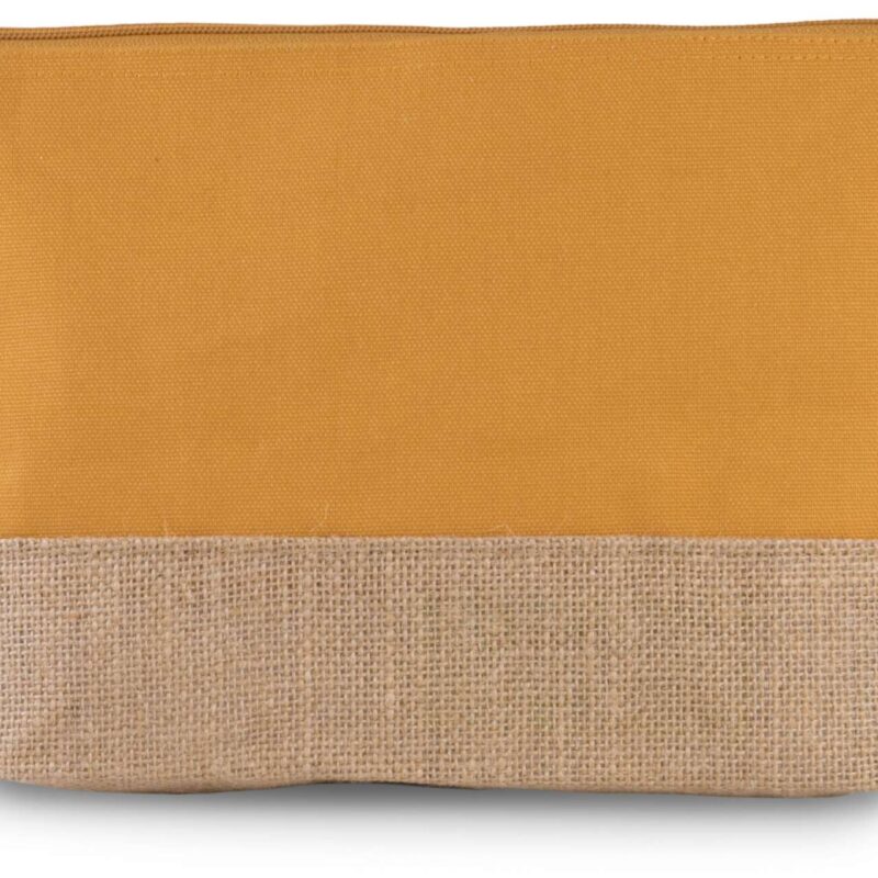 Kimood CANVAS & JUTE POUCH - Cumin Yellow/Natural