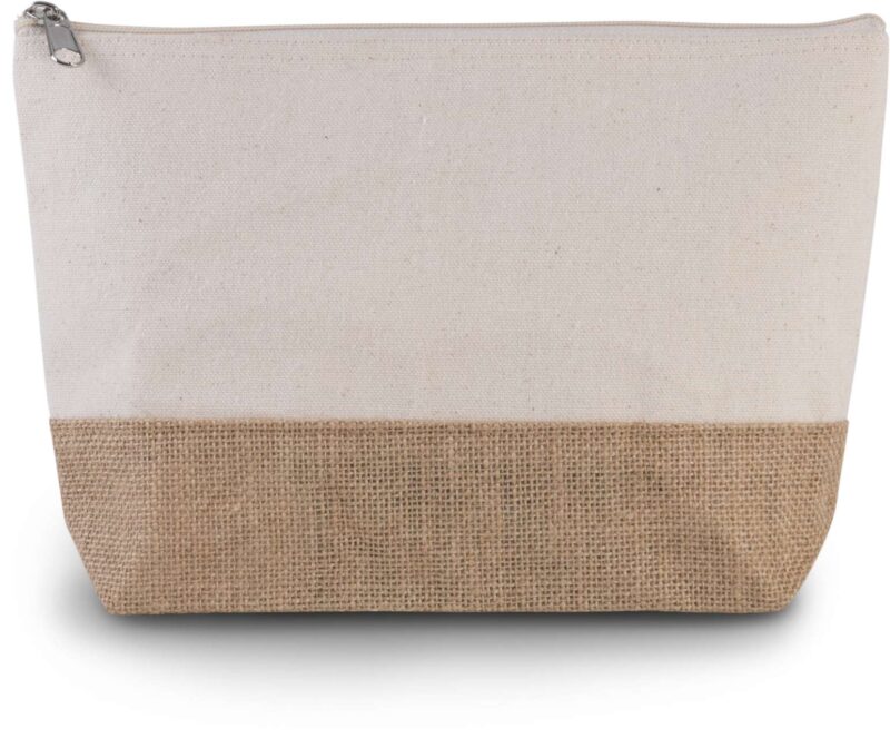 ki0276-naturalnatural-a1 Kimood CANVAS & JUTE POUCH - Natural/Natural