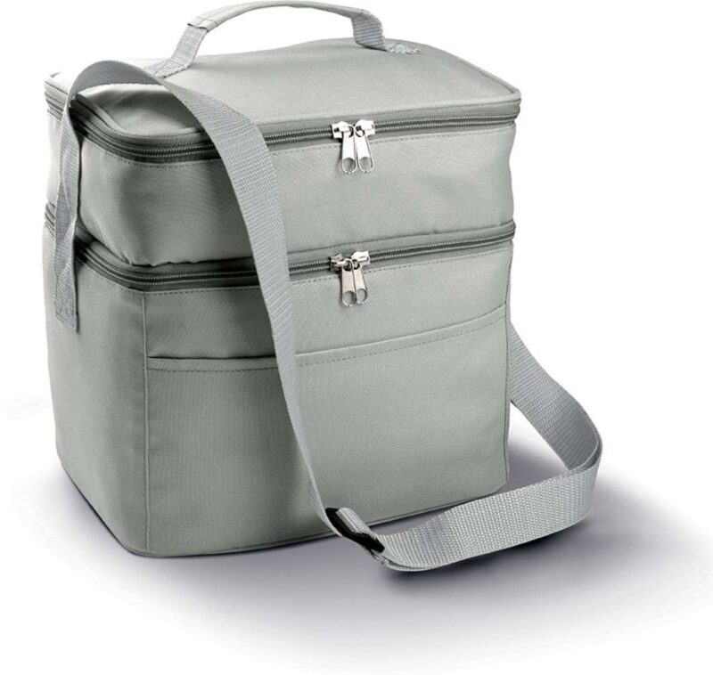 Kimood DOUBLE COMPARTMENT COOLER BAG - Ανοιχτό γκρι