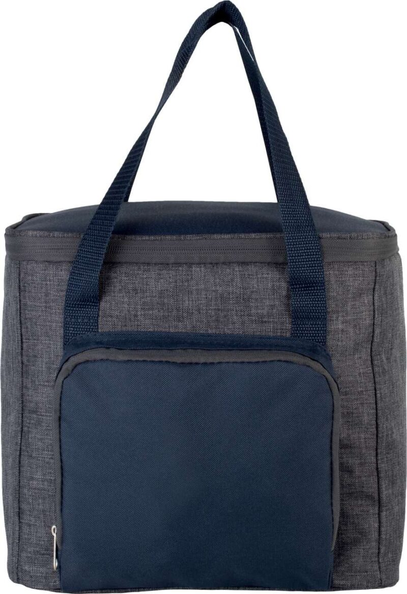 ki0347-dark_grey_heathernavy-a1 Kimood COOL BAG WITH ZIPPED POCKET - Dark Grey Heather/Navy