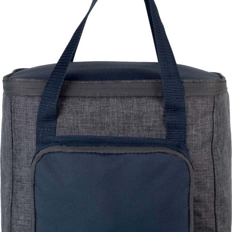 ki0347-dark_grey_heathernavy-a1 Kimood COOL BAG WITH ZIPPED POCKET - Dark Grey Heather/Navy