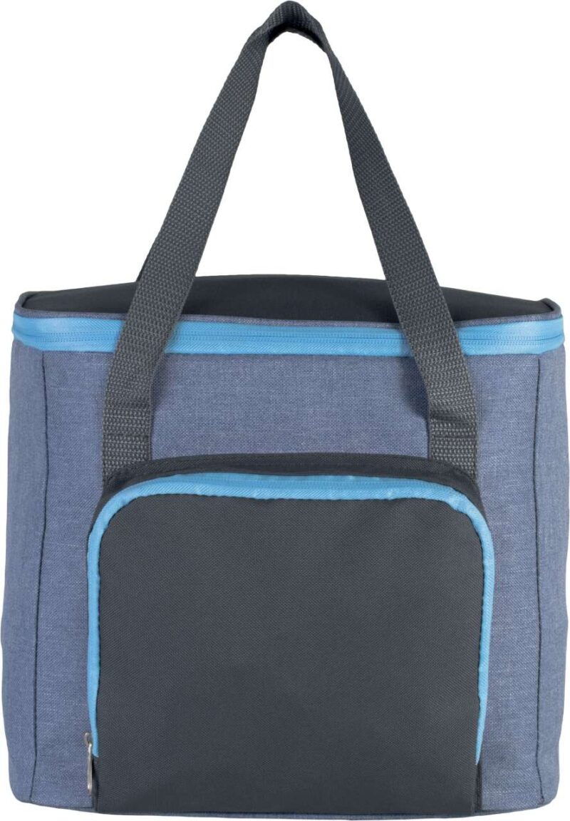 ki0347-light_blue_heatherdark_grey-a1 Kimood COOL BAG WITH ZIPPED POCKET - Light Blue Heather/Dark Grey