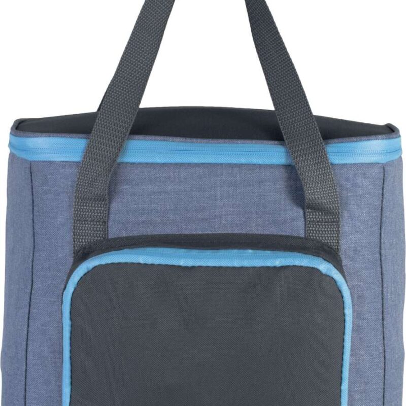 ki0347-light_blue_heatherdark_grey-a1 Kimood COOL BAG WITH ZIPPED POCKET - Light Blue Heather/Dark Grey