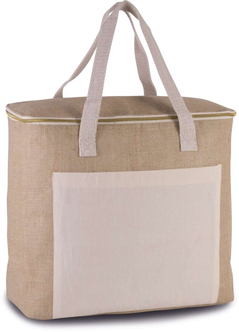 ki0354-natural-c1 Kimood JUTE COOL BAG - LARGE SIZE - Φυσικό