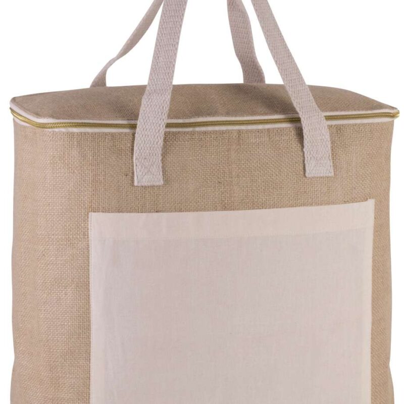 ki0354-natural-c1 Kimood JUTE COOL BAG - LARGE SIZE - Φυσικό