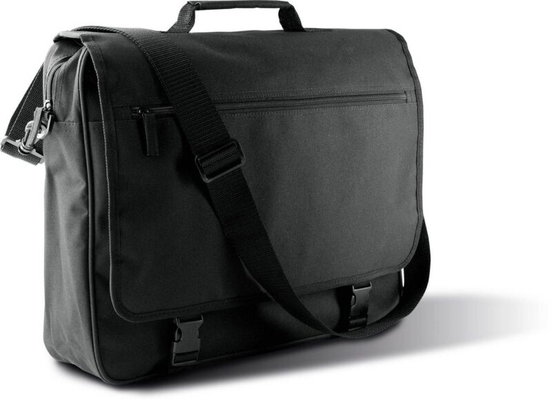Kimood DOCUMENT BAG WITH FRONT FLAP - Μαύρο/Κόκκινο