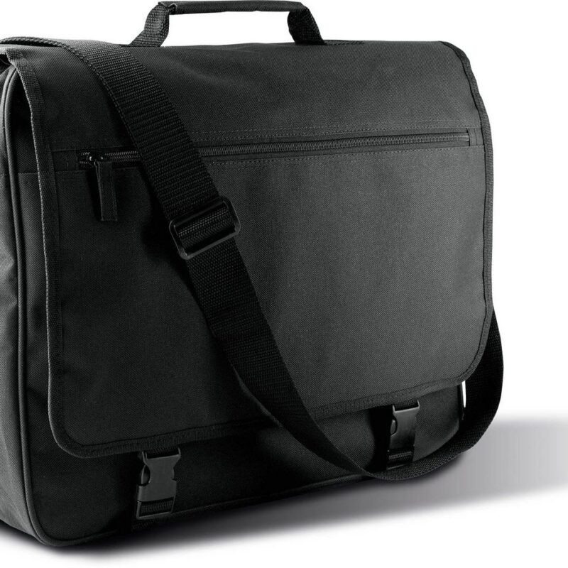 ki0412-black-a1 Kimood DOCUMENT BAG WITH FRONT FLAP - Μαύρο