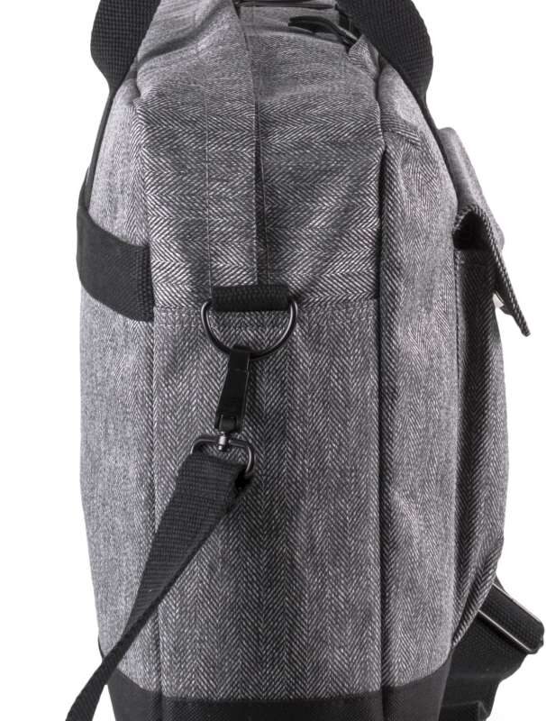 ki0427-grey_twillblack-a1 Kimood LAPTOP BAG - Grey Twill/Black