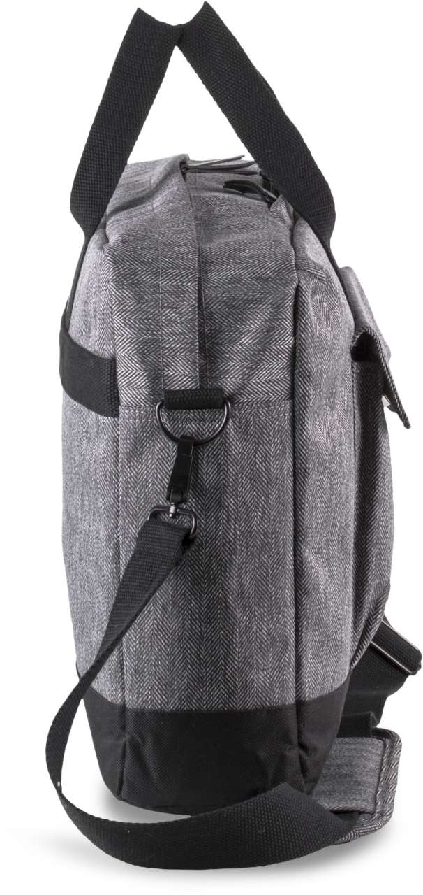 ki0427-grey_twillblack-a1 Kimood LAPTOP BAG - Grey Twill/Black