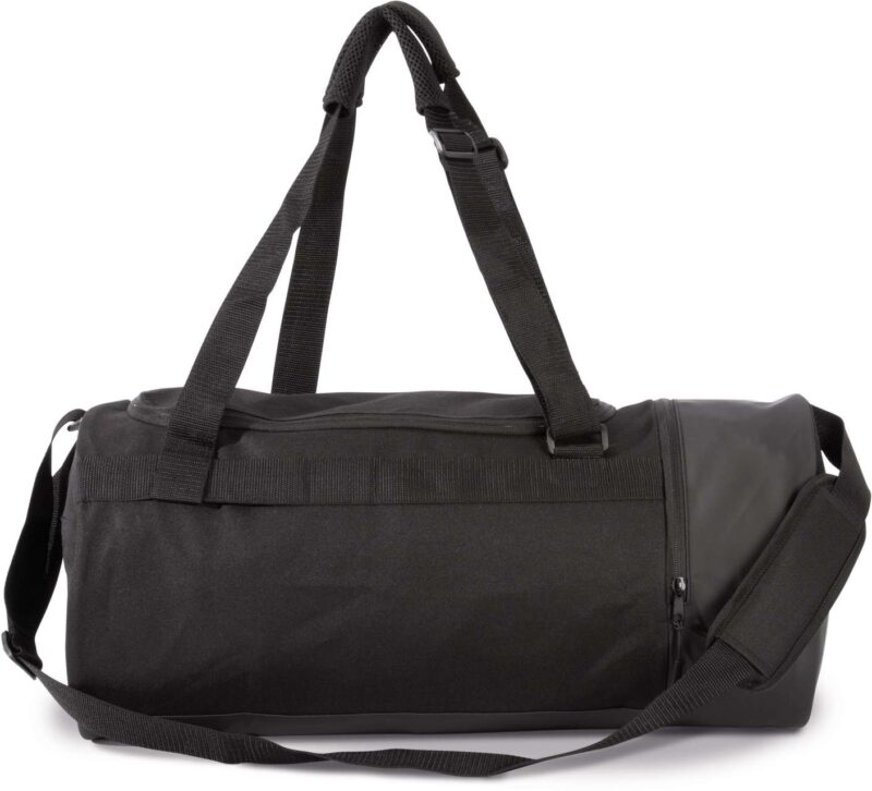 ki0630-black_black-a1 Kimood TUBULAR SPORTS BAG WITH SEPARATE SHOE COMPARTMENT - Μαύρο/Μαύρο