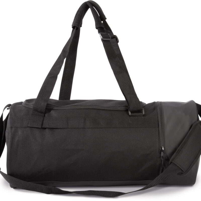 ki0630-black_black-a1 Kimood TUBULAR SPORTS BAG WITH SEPARATE SHOE COMPARTMENT - Μαύρο/Μαύρο