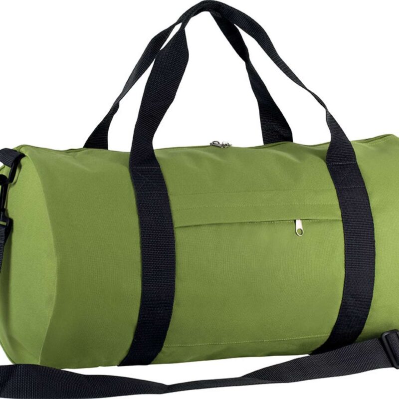 ki0633-burnt_lime_dark_grey-a2 Kimood TUBULAR HOLD-ALL BAG - Καμένο λαχανί / Σκούρο γκρι