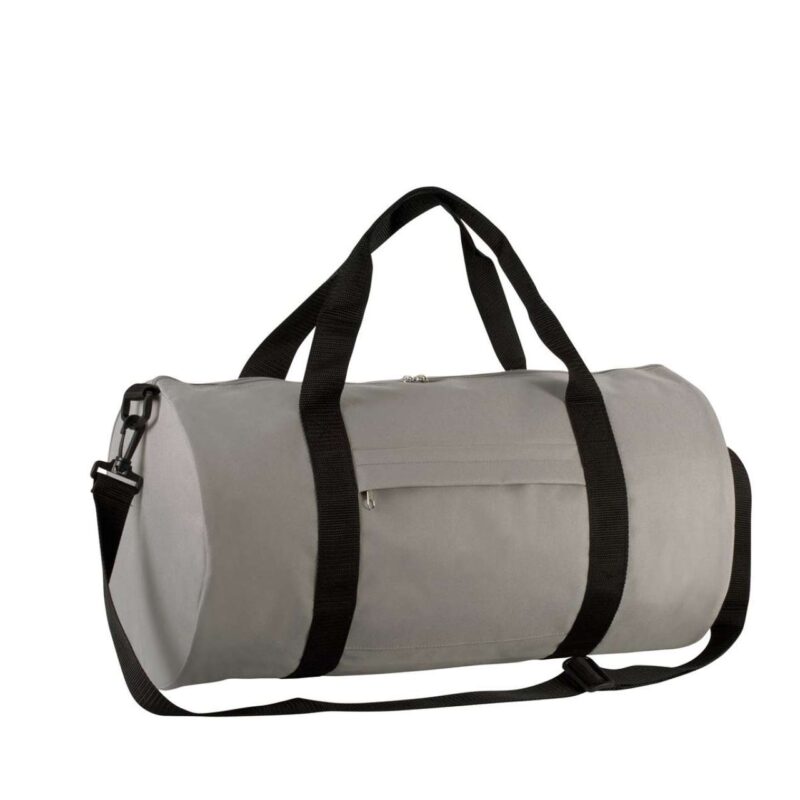 ki0633-light_grey_black-a1 Kimood TUBULAR HOLD-ALL BAG - Ανοιχτό Γκρι/Μαύρο