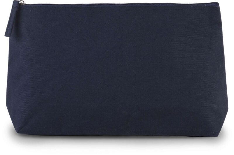 ki0727-midnight_blue-a1 Kimood COTTON CANVAS TOILETRY BAG - Μπλε του μεσονυκτίου