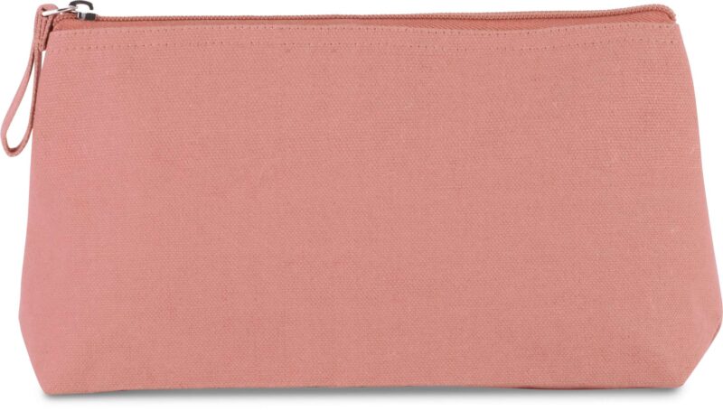 ki0728-dusty_pink-a1 Kimood COTTON CANVAS TOILETRY BAG - Dusty Pink