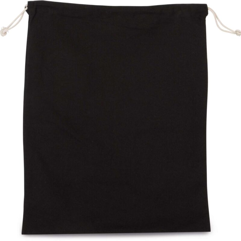 ki0747-black-a1 Kimood COTTON BAG WITH DRAWCORD CLOSURE - LARGE SIZE - Μαύρο