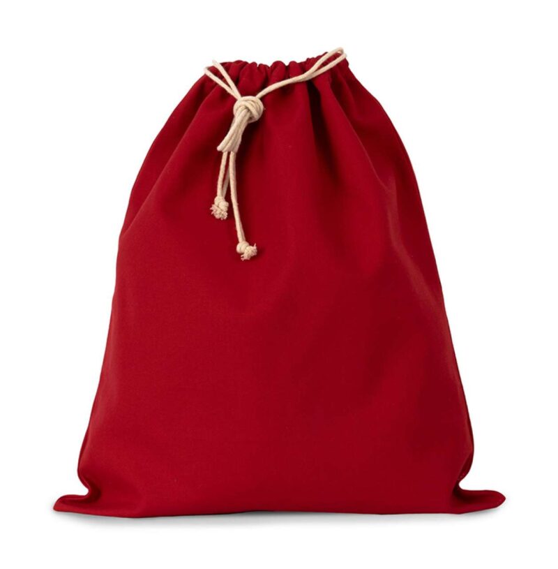 Kimood COTTON BAG WITH DRAWCORD CLOSURE - LARGE SIZE - Κόκκινο Κεράσι