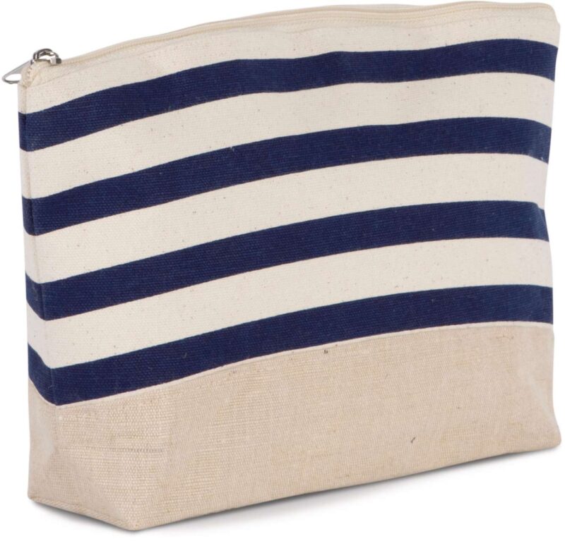 ki0752-natural_navy-c1 Kimood NAUTICAL PRINT ACCESSORIES POUCH - Φυσικό/Ναυτικό