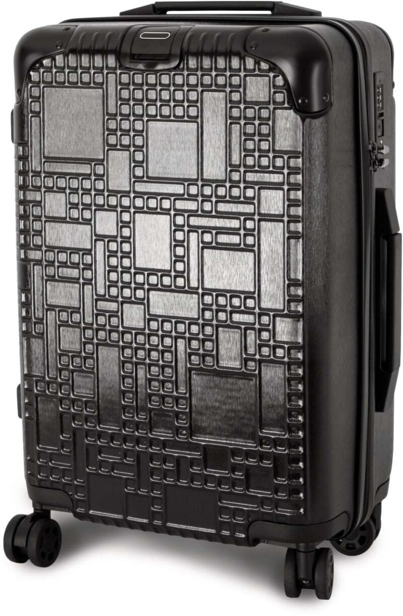 ki0839-black-a1 Kimood "GEOLINE" TROLLEY CABIN WITH 4 MULTIDIRECTIONAL WHEELS - Μαύρο