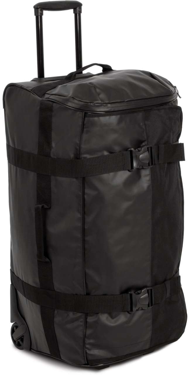 ki0840-black-c1 Kimood “BLACKLINE” WATERPROOF TROLLEY BAG - LARGE SIZE - Μαύρο