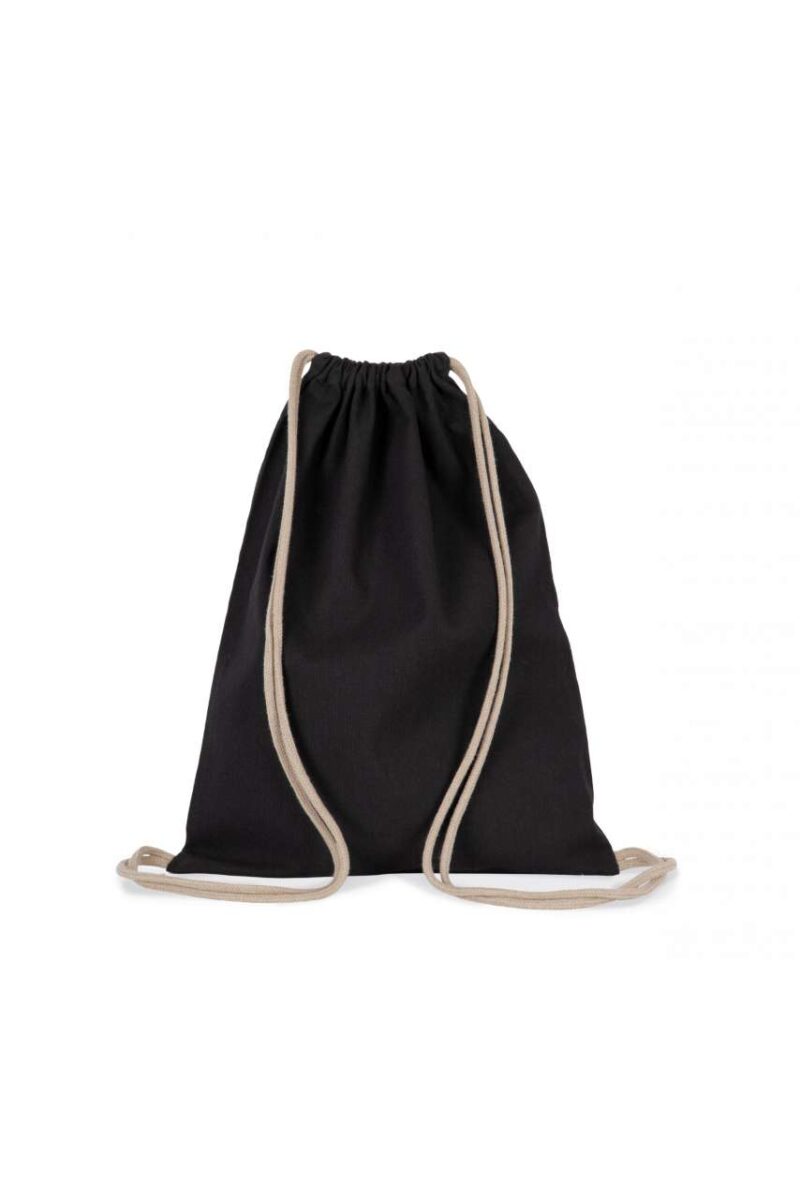 Kimood SMALL RECYCLED BACKPACK WITH DRAWSTRING - Black Night