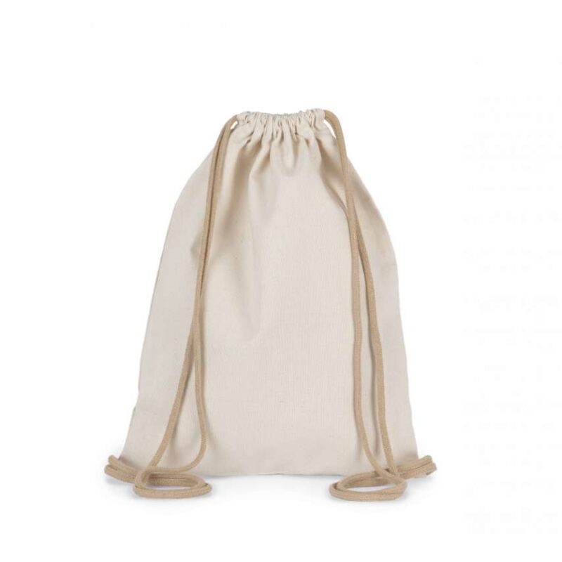 ki5102-ecume-a1 Kimood SMALL RECYCLED BACKPACK WITH DRAWSTRING - Ecume