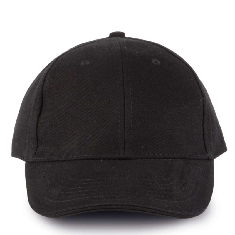 kp011-black_black-a1 K-UP ORLANDO - 6 PANELS CAP - Μαύρο και Λευκό