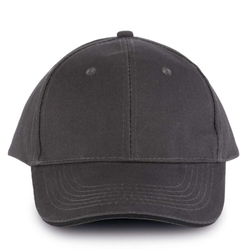 K-UP ORLANDO - 6 PANELS CAP - σκούρο γκρι/πορτοκαλί