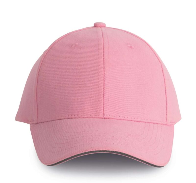 kp011-dark_pinkslate_grey-a1 K-UP ORLANDO - 6 PANELS CAP - Dark Pink/Slate Grey
