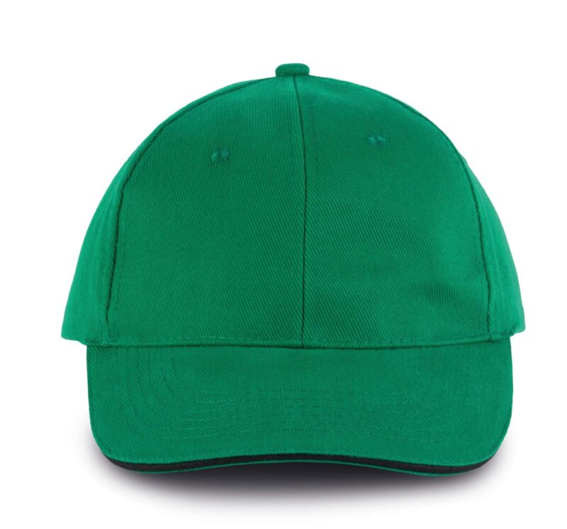 kp011-kelly_green_black-a1 K-UP ORLANDO - 6 PANELS CAP - πράσινο Κέλι/μαύρο