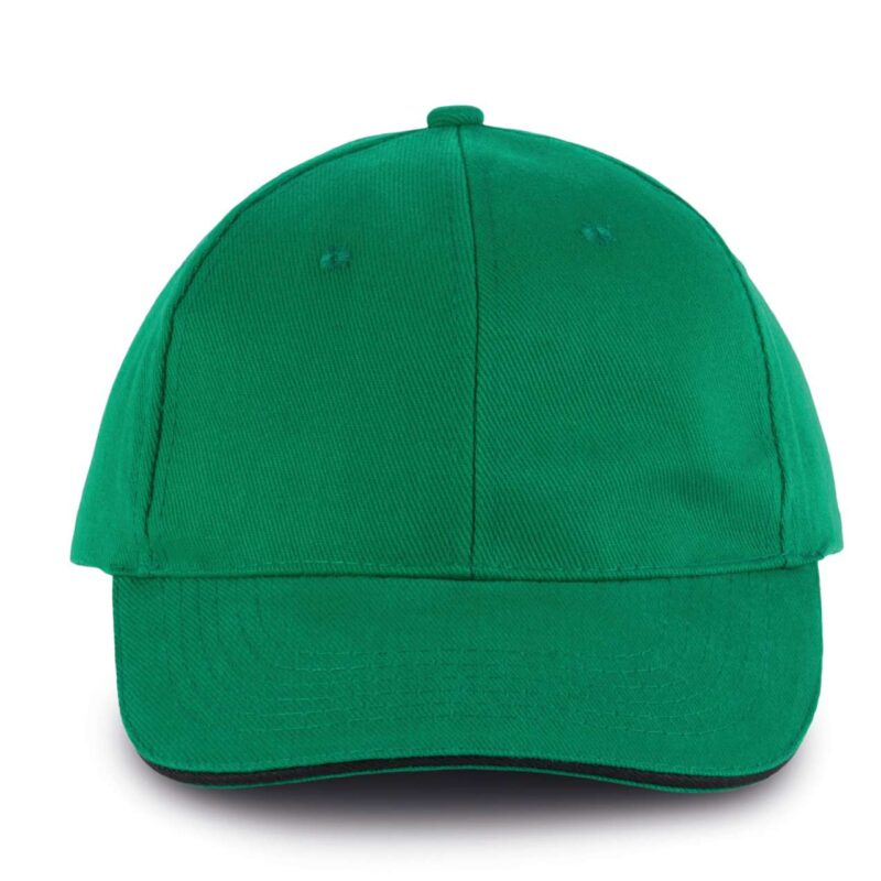 kp011-kelly_green_black-a1 K-UP ORLANDO - 6 PANELS CAP - πράσινο Κέλι/μαύρο