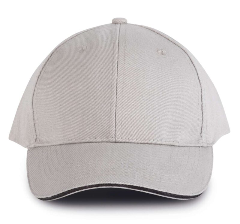 kp011-light_grey_dark_grey-a1 K-UP ORLANDO - 6 PANELS CAP - Snow Grey/Dark Grey