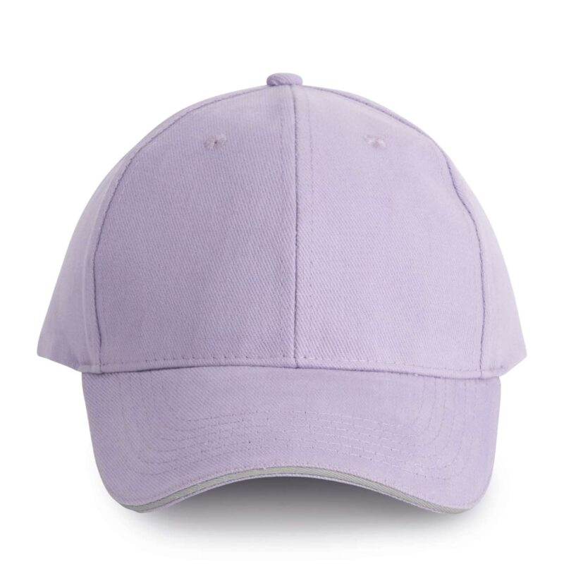 kp011-light_violetlight_grey-a1 K-UP ORLANDO - 6 PANELS CAP - Light Violet/Light Grey