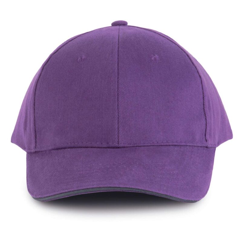 kp011-purpledark_grey-a1 K-UP ORLANDO - 6 PANELS CAP - Μωβ/Σκούρο Γκρι