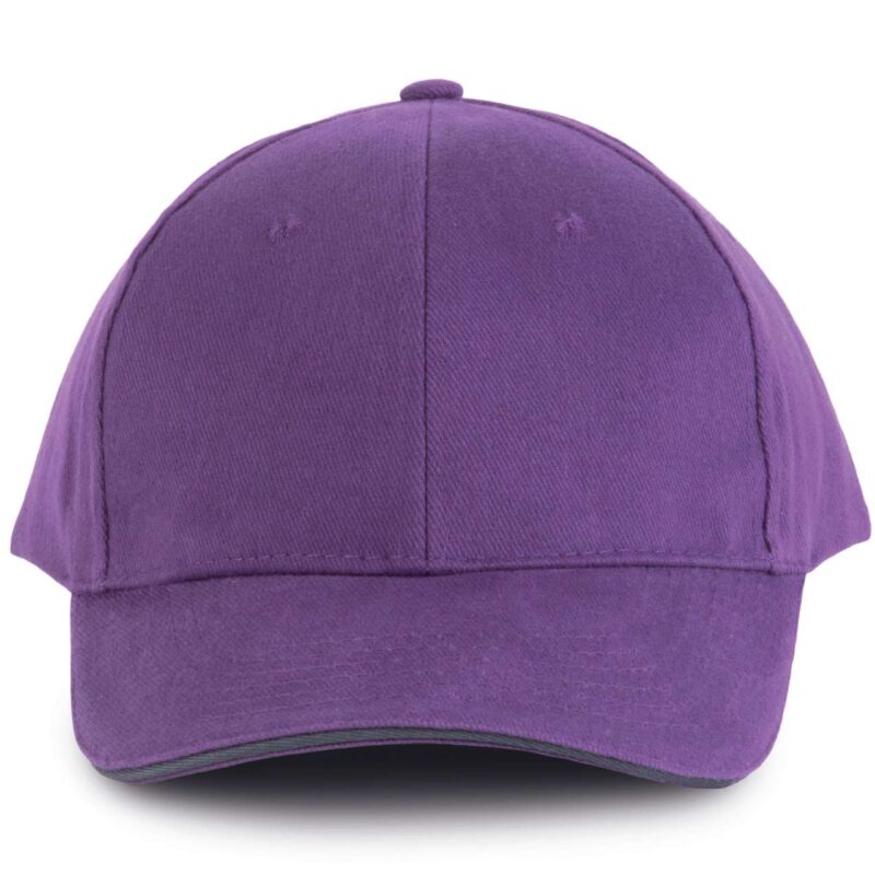 kp011-purpledark_grey-a1 K-UP ORLANDO - 6 PANELS CAP - Μωβ/Σκούρο Γκρι