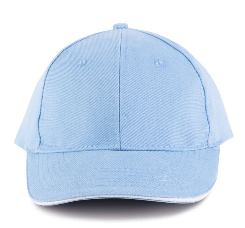 kp011-sky_blue_white-a1 K-UP ORLANDO - 6 PANELS CAP - Γαλάζιο/Λευκό