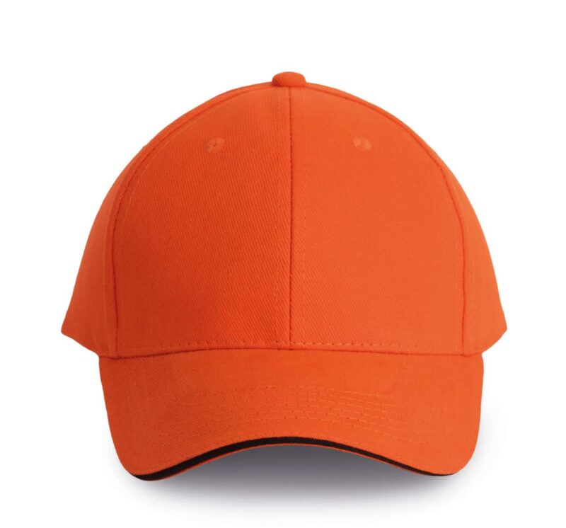 kp011-spicy_orangedark_grey-a1 K-UP ORLANDO - 6 PANELS CAP - Spicy Orange/Dark Grey