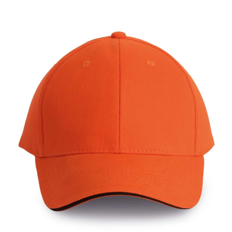 kp011-spicy_orangedark_grey-a1 K-UP ORLANDO - 6 PANELS CAP - Spicy Orange/Dark Grey