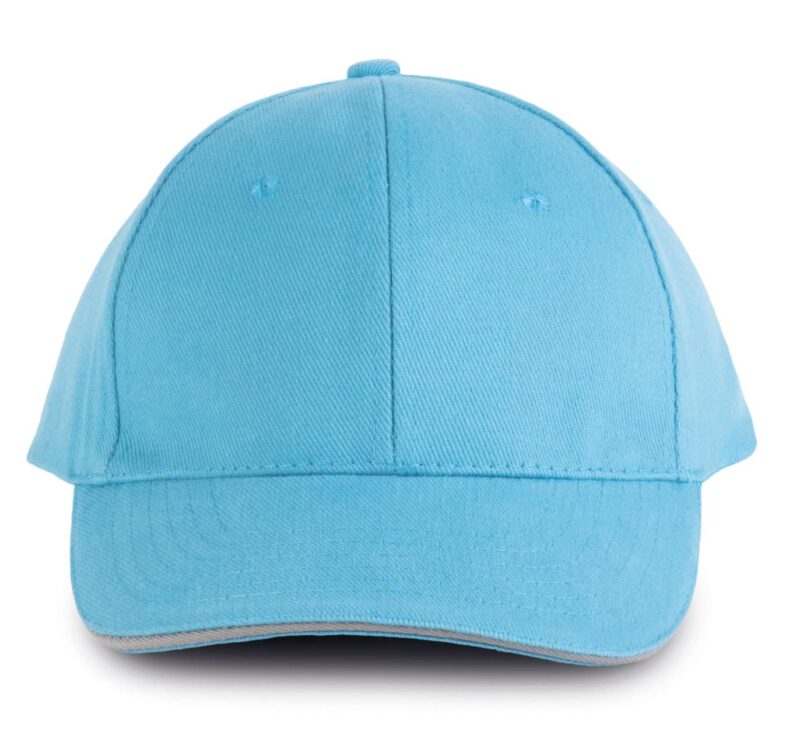 kp011-surf_bluelight_grey-a2 K-UP ORLANDO - 6 PANELS CAP - Surf Blue/Light Grey