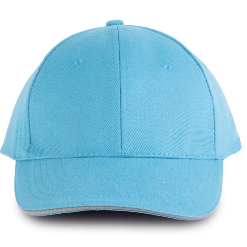 kp011-surf_bluelight_grey-a2 K-UP ORLANDO - 6 PANELS CAP - Surf Blue/Light Grey