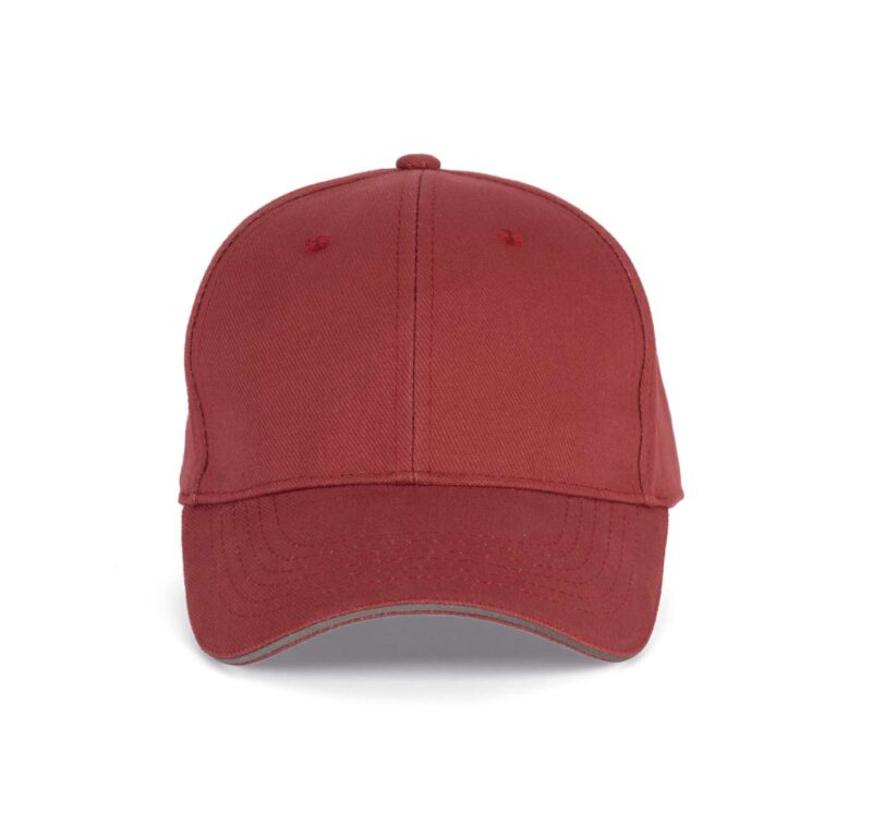 kp011-terracotta_redslate_grey-a1 K-UP ORLANDO - 6 PANELS CAP - Terracotta Red/Slate Grey