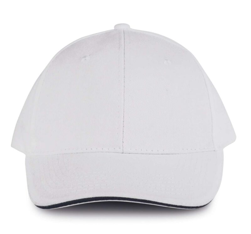kp011-white_navy-a2 K-UP ORLANDO - 6 PANELS CAP - White/Royal Blue/Red