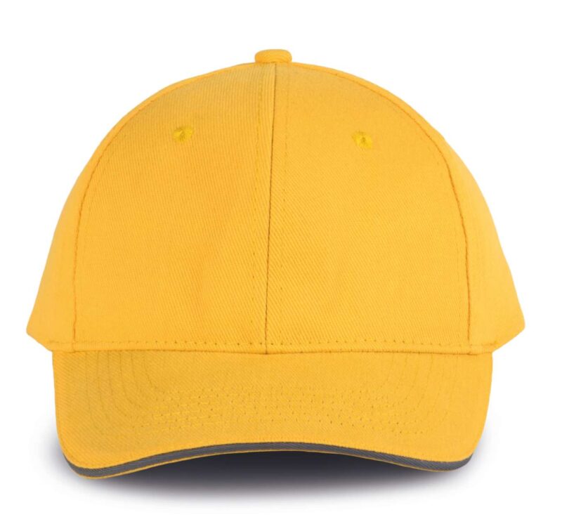kp011-yellow_slate_grey-a1 K-UP ORLANDO - 6 PANELS CAP - Κίτρινο/Γκρι σχιστόλιθου