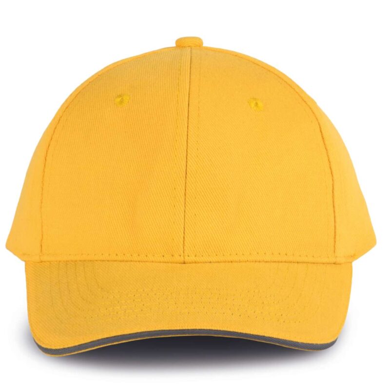 kp011-yellow_slate_grey-a1 K-UP ORLANDO - 6 PANELS CAP - Κίτρινο/Γκρι σχιστόλιθου