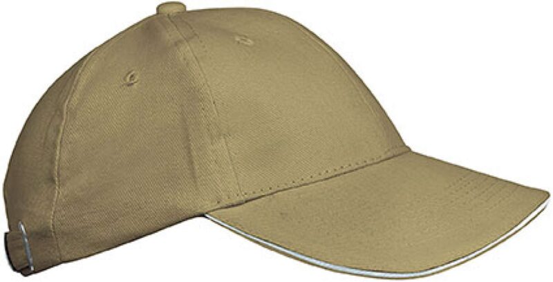 K-UP ORLANDO KIDS - KIDS' 6 PANELS CAP - μπεζ/λευκό